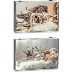Dkd Home Decor Låg Nedtæller Spa Træ MDF 2 Kiste