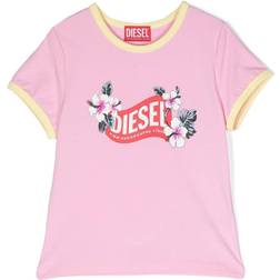 Diesel Logo Print T-shirt - Pink