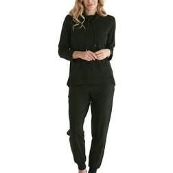 Damella Bamboo Frenchterry Suit - Donkergroen