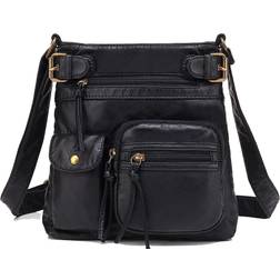 Scarleton Ultra Soft Multi Pocket Crossbody Handbag - Black