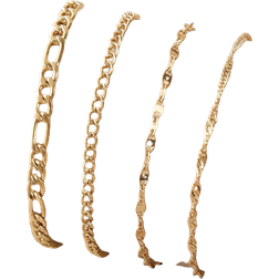 Shein Chain Fashion Summer Beach Style Anklet - Gold