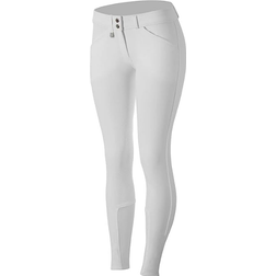 Horze Grand Prix Women's Silicone Grip Full Seat Breeches - White