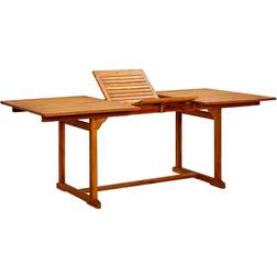 vidaXL Havebord 150-200x100x75 massivt akacietræ