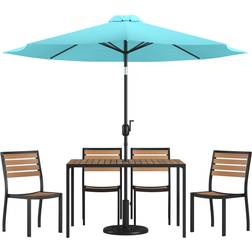 Flash Furniture Lark 7-Piece Bistro Set