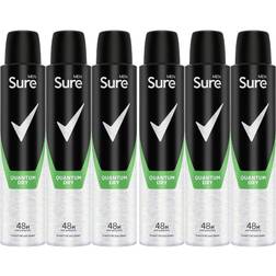 Sure 6 men quantum dry antiperspirant aerosol deodorant for 48hr