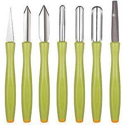Tescoma T422010 Presto Carving Messerset, Grün/Orange Messer-Set