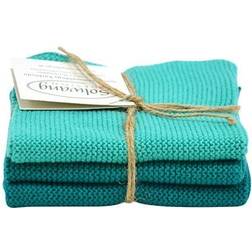 Solwang Design Cleaning Cloths Combi Knitted Wipes Kitchen Towel Turquoise