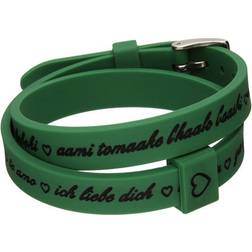 Damarmband Il Mezzometro Love You Silver Silicone Bracelet