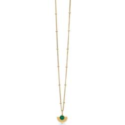 ENAMEL Copenhagen Soleil Halskæde, Gold/petrol Green