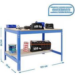 Simonrack Werkbank KIT SIMONWORK BT0 1200 blau 120,0 x 76,0 x 84,2 cm