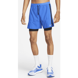 Nike Løbeshorts Dri-FIT Stride Blå/Sort/Sølv