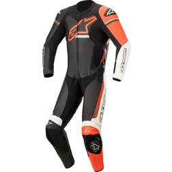Alpinestars GP Force Phantom One Piece Leather Suit - Black/White/Fluo Red
