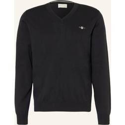 Gant Classic Cotton V-Neck Black