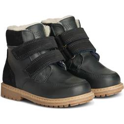 Wheat Velcro Tex Støvle - Black Granite