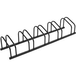 vidaXL black, people Bike Rack Bike Stand Floor for Bikes Bicycle Storage Galvanised Steel