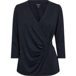 Lauren Ralph Lauren Top Str Matte Jersey-Shirt - Blå