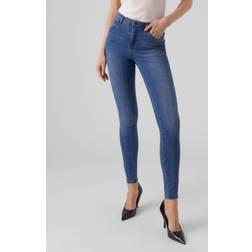 Vero Moda Tall – Tanya – Mellanblå skinny jeans