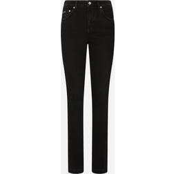 Dolce & Gabbana Mid Rise Denim Skinny Jeans Black