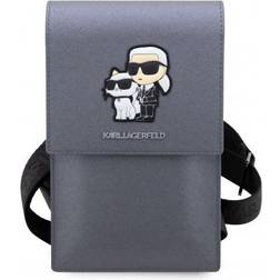 Karl Lagerfeld Smartphone Skuldertaske & Choupette Sølv