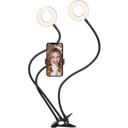 Cygnett V-Dual Classic Dual Ring Light med telefonholder