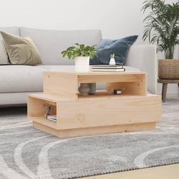 vidaXL 80x55x40,5 massivt fyrretræ Sofabord