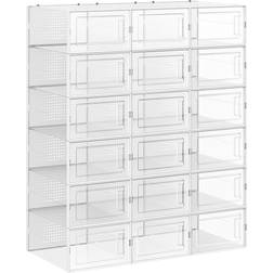 Songmics Stackable Storage Boxes 12-Pack Shoe Rack