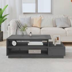vidaXL 120x50x40,5 massivt fyrretræ Sofabord