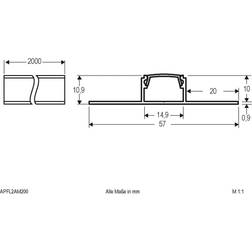 EVN APFL2AM200 Lichttechnik Profil Aluminium L B 2000 57.00 mm 1 St.