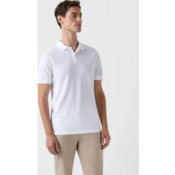 Sunspel White Two-Button Polo whaa white