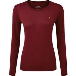 Ronhill Dam Core L/S T-shirt Röd Cabernet/Dune 4-10