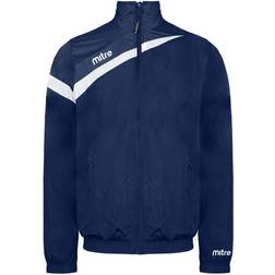 Mitre long sleeve zip up graphic logo navy/white mens polarize fleece jacket