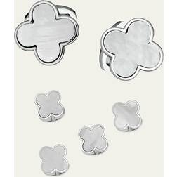 Men's Mother-of-Pearl Clover Cufflink Stud Set