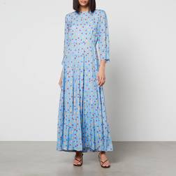 Rixo Kristen Printed Crepe Midi Dress