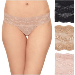 b.tempt'd by Wacoal Lace Kiss Bikini 3-Pack Rose