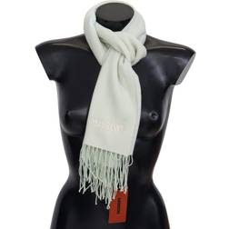 Missoni White Pattern Cashmere Unisex Wrap Fringes Scarf