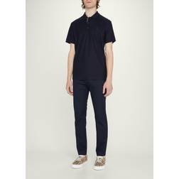 Burberry Branded Circle Logo Polo Shirt - Coal Blue