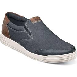 Nunn Bush Herren KORE City Walk Canvas Moc Toe Slip-On Sneaker, dunkelblau