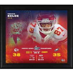 "Travis Kelce Kansas City Chiefs Framed 15" x 17" Super Bowl LVII Champions Collage"