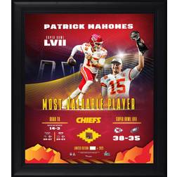 Fanatics Patrick Mahomes Kansas City Chiefs Framed 15" x 17" Super Bowl LVII Champions MVP Collage with Piece of Game-Used Football