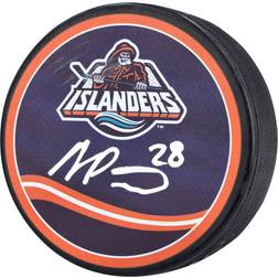 Alexander Romanov New York Islanders Autographed 2022-23 Reverse Retro Hockey Puck