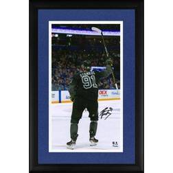 Steven Stamkos Tampa Bay Lightning Autographed x Black Jersey Celebration Photograph