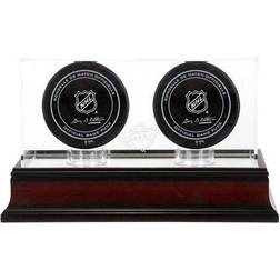 Minnesota Wild Mahogany Two Hockey Puck Logo Display Case