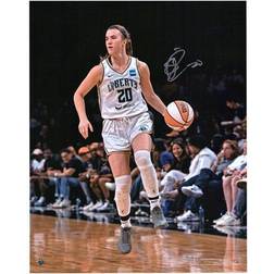 Sabrina Ionescu New York Liberty Autographed x Dribbling in White Jersey Photograph