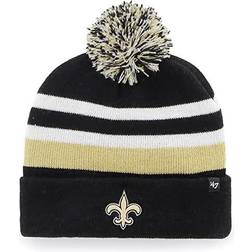 '47 Men's Black New Orleans Saints State Line Cuffed Knit Hat with Pom