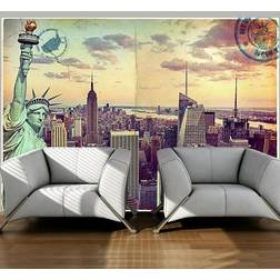 Artgeist Fototapet Postcard from New York 300 x 210 cm