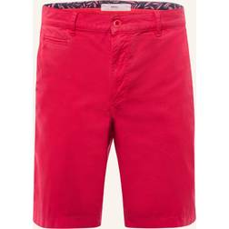 Brax Men's Style Bari Cotton Gab Classic Sporty Dress Shorts - Red