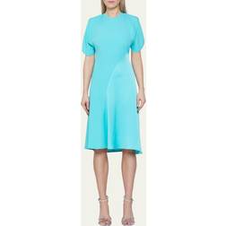 Victoria Beckham Asymmetric minidress green