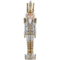 Haute Decor 37" Gold & Silver Christmas Nutcracker Gold/Silver Figurine