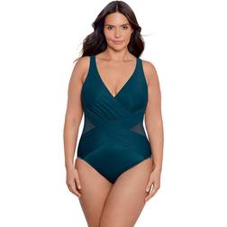 Miraclesuit Plus Solid Crossover One-Piece Nova Green