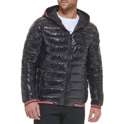 Calvin Klein Men's Hooded Super Shine Puffer Jacket, Black